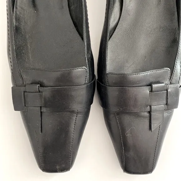 Bruno Magli Women's Black Leather Pumps sz 10 Like New Preppy Old Money Luxury