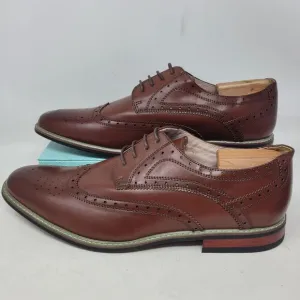 Bruno Marc Mens Cordovan Brown Wingtip Brogue Dress Shoes Size US 14 EU 48 New