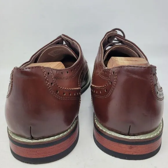 Bruno Marc Mens Cordovan Brown Wingtip Brogue Dress Shoes Size US 14 EU 48 New