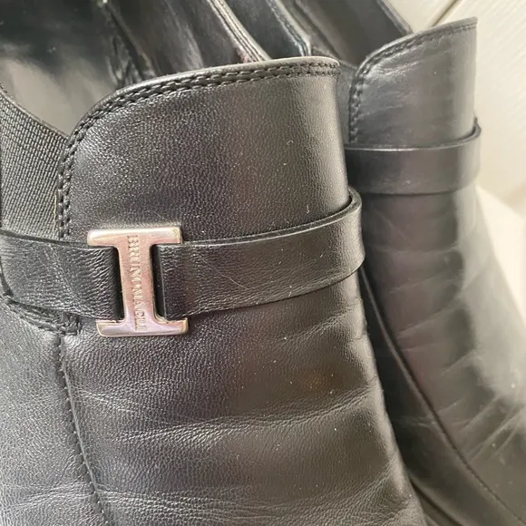 BRUNOMAGLI Pivetto Black Leather Dress Loafer SZ 11.5