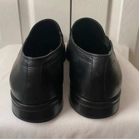 BRUNOMAGLI Pivetto Black Leather Dress Loafer SZ 11.5