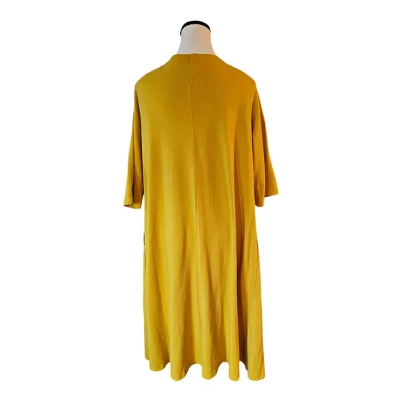 Bryn Walker 100% Cotton Oversized Shift Dress Size Small Lagenlook Minimalist