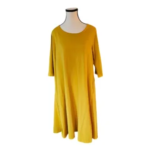 Bryn Walker 100% Cotton Oversized Shift Dress Size Small Lagenlook Minimalist