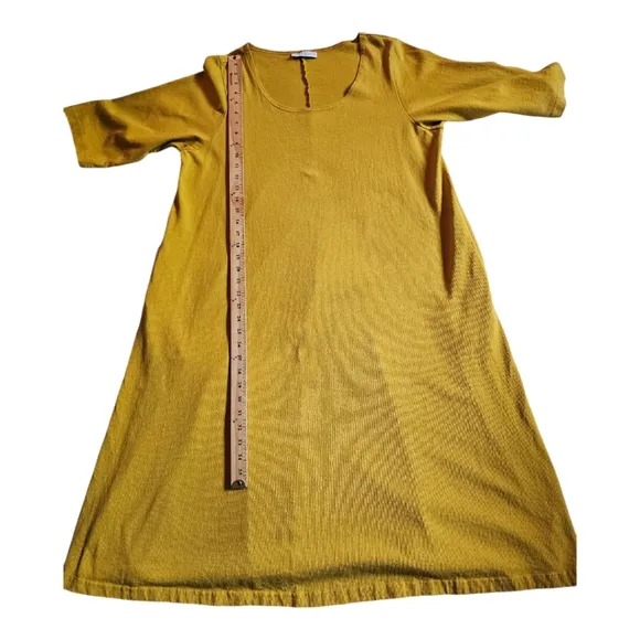 Bryn Walker 100% Cotton Oversized Shift Dress Size Small Lagenlook Minimalist