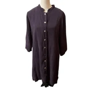 Bryn Walker Dress Womens Med 100% Tencel Minimalist Lagenlook Purple PTP 23