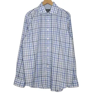 Bugatchi Men's Luxury Cotton Classic Fit Long Sleeve Casual Button Dress Shirt