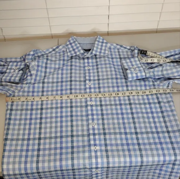 Bugatchi Men's Luxury Cotton Classic Fit Long Sleeve Casual Button Dress Shirt