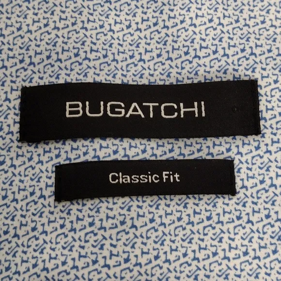 Bugatchi Men's Luxury Cotton Classic Fit Long Sleeve Casual Button Dress Shirt