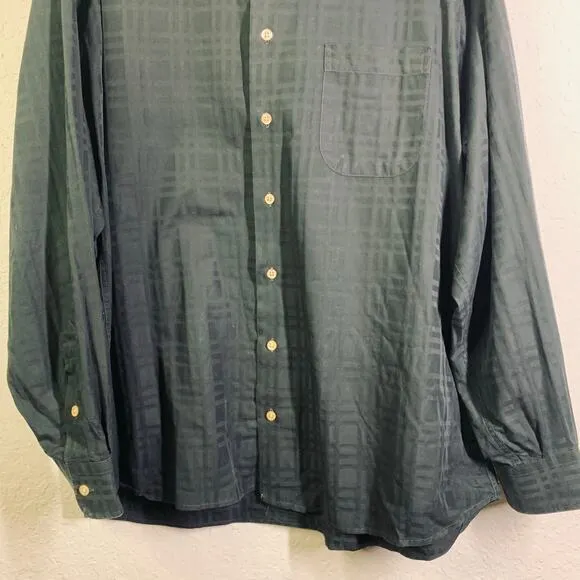 BURBERRY BRIT Shirt Button Down Dress Shirt Imprinted‎ Material Luxury Workwear