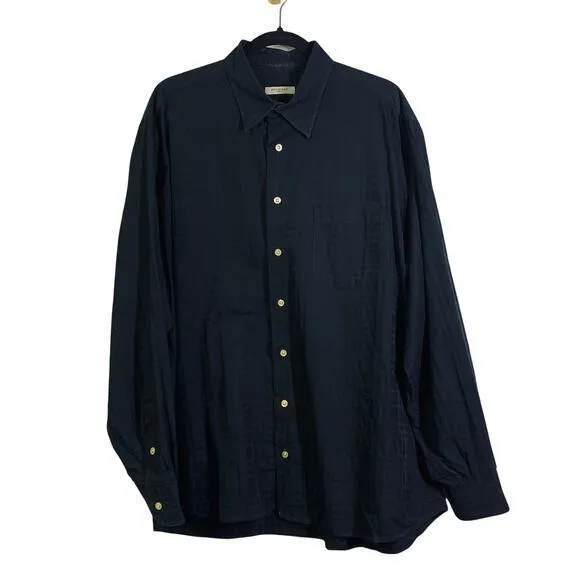 BURBERRY BRIT Shirt Button Down Dress Shirt Imprinted‎ Material Luxury Workwear