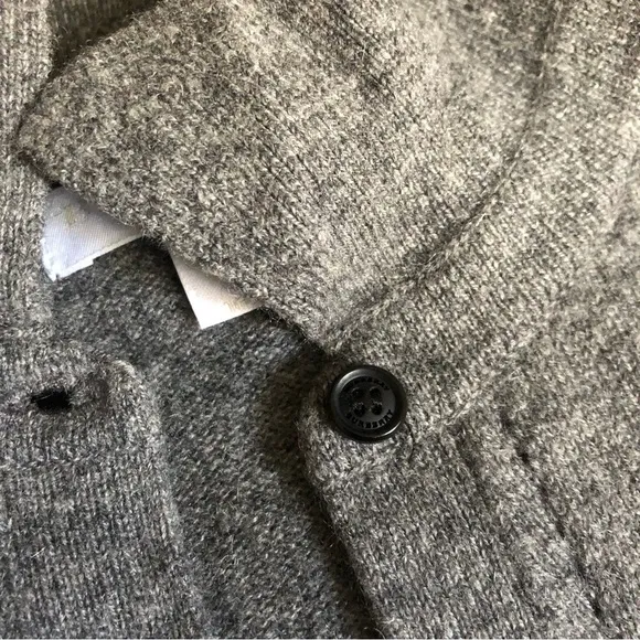 Burberry Children Holiday Cashmere Long Sleeve Knit Dress in Grey Size 14y