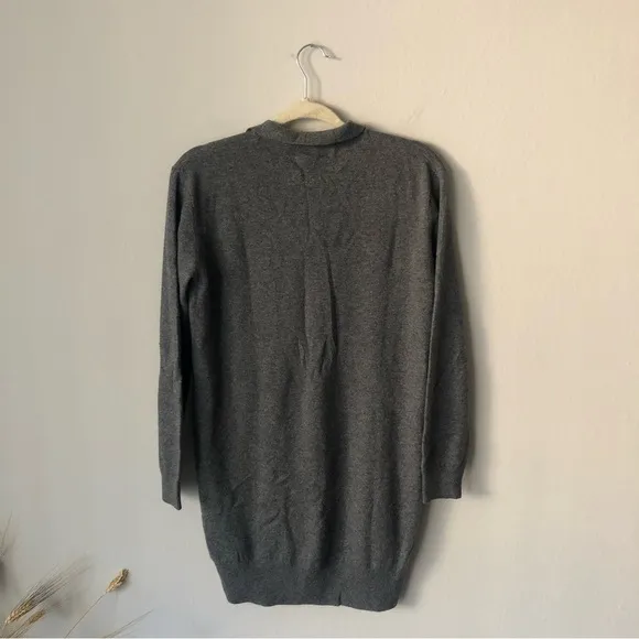 Burberry Children Holiday Cashmere Long Sleeve Knit Dress in Grey Size 14y