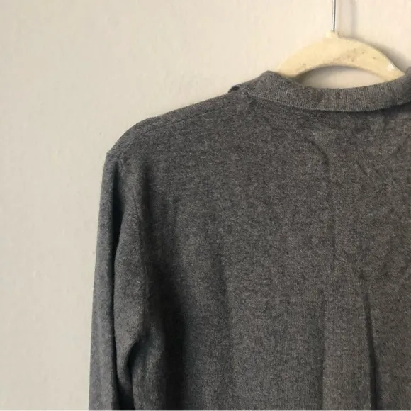 Burberry Children Holiday Cashmere Long Sleeve Knit Dress in Grey Size 14y