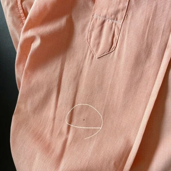 Burberry London Multicolor Apricot Dress Shirt Quiet Luxury Size L