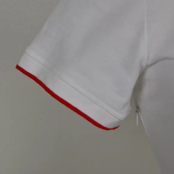 Burberry Preppy Retro Minimalist White Mini A-Line Shirt Polo Shirt Dress 14Y •