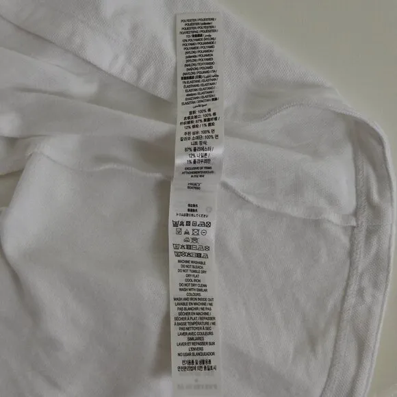 Burberry Preppy Retro Minimalist White Mini A-Line Shirt Polo Shirt Dress 14Y •