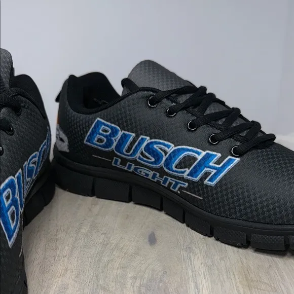Bush Light Men's Black Athletic Shoes custom made Size 12