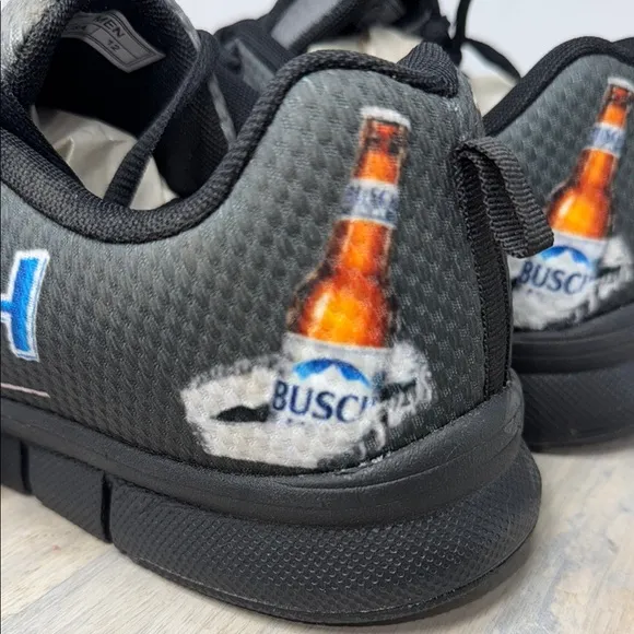 Bush Light Men's Black Athletic Shoes custom made Size 12