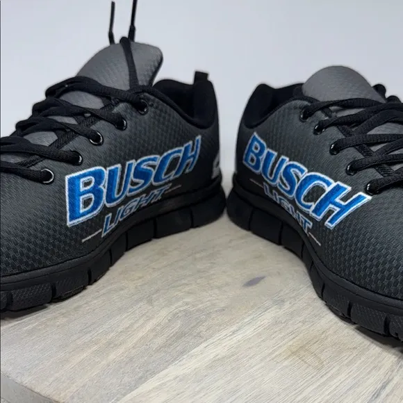 Bush Light Men's Black Athletic Shoes custom made Size 12