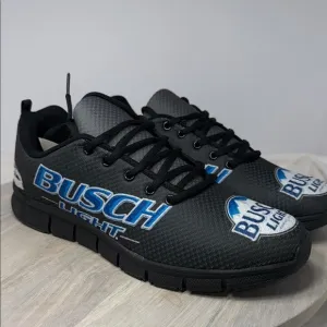 Bush Light Men's Black Athletic Shoes custom made Size 12