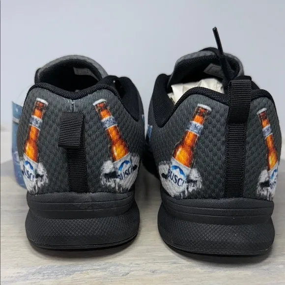 Bush Light Men's Black Athletic Shoes custom made Size 12