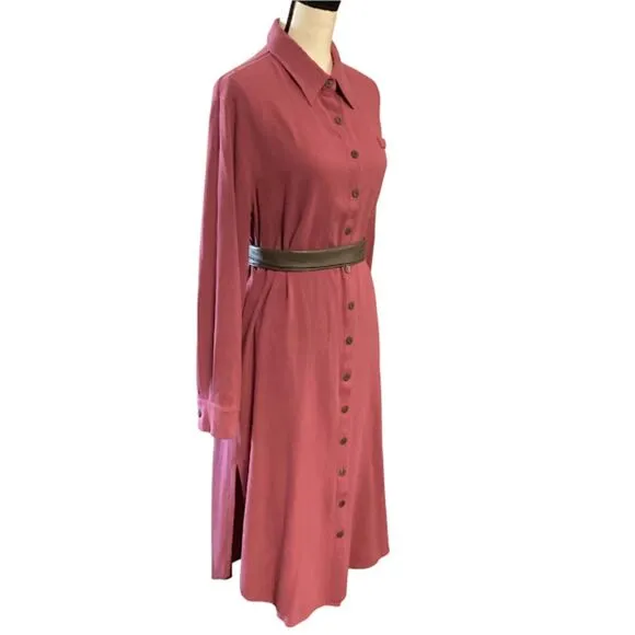 by Egreis Maybel Minimalist shirt Dress in Pink Medium