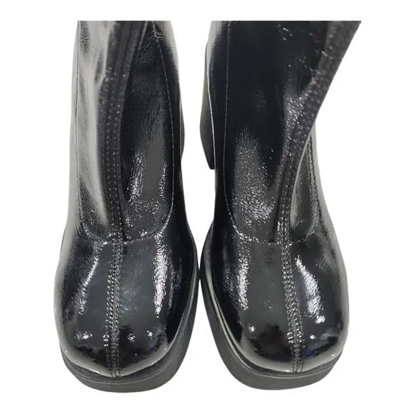 Call It Spring Black Patent Ankle Boots