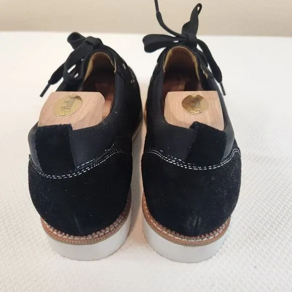 Calto Tall Men Shoes Elevator Height Increase Black Suede Size 12 Adds 2.6&quot;