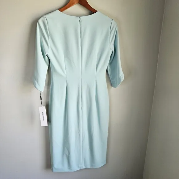 Calvin Klein Sheath Dress Women's 4 Mint Office Business Minimalist Semi-Formal