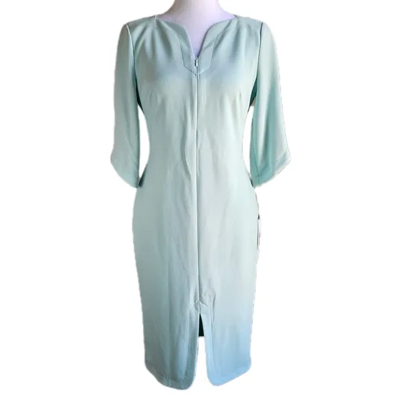 Calvin Klein Sheath Dress Women's 4 Mint Office Business Minimalist Semi-Formal