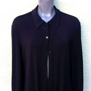 CAMI INTERNATIONAL LADIES BLACK (11) BUTTON FT CLOSURE LUXURY DRESS (TAIWAN)