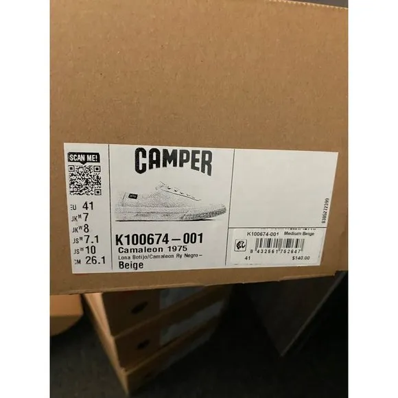 Camper Men’s Camaleon Sneaker Beige Size EU 41 US 7M NIB