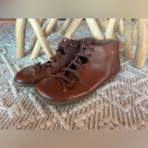 Camper Women’s Peu Ankle Boots Brown Leather (Size 39EU)