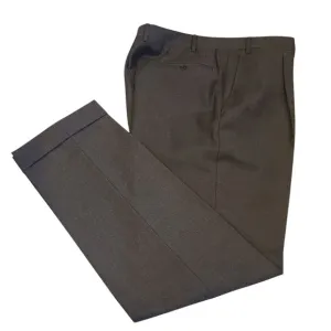 Canali Brown Cuffed Wool Suit Dress Pants Luxury Designer 38x32 model 78120/99