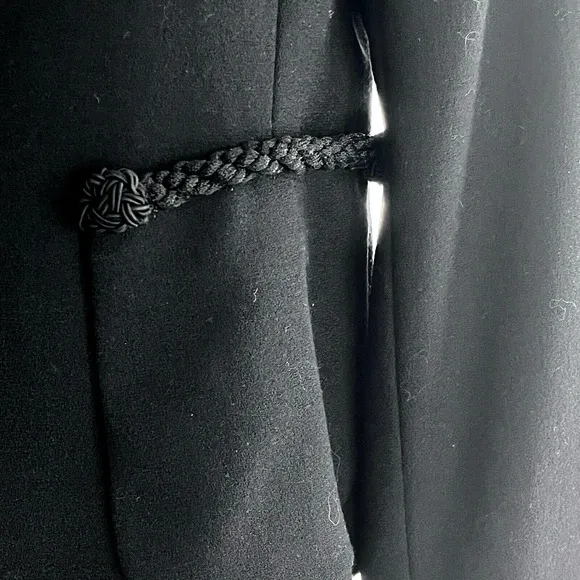 Carlisle Womens Dress Jacket SZ 6 Wool Tassels Pockets Quiet Luxury Evening VTG