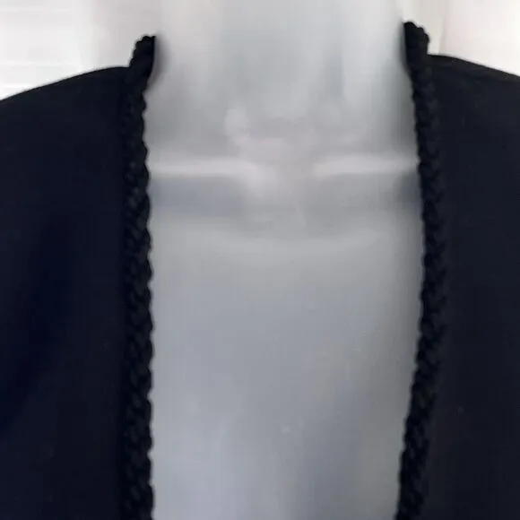 Carlisle Womens Dress Jacket SZ 6 Wool Tassels Pockets Quiet Luxury Evening VTG