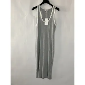 Caroline Constas Rib Knit Maxi Dress Size Medium Stretch Sleeveless Minimalist