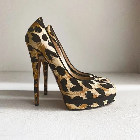 Casadei Animal Print Cheetah Super High Sexy Stiletto Heels 7B