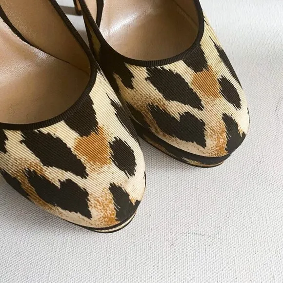 Casadei Animal Print Cheetah Super High Sexy Stiletto Heels 7B