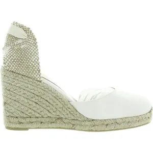 Castaner Womens Carina White Wedges Lace-Up Dressy Espadrille Heels Shoes New