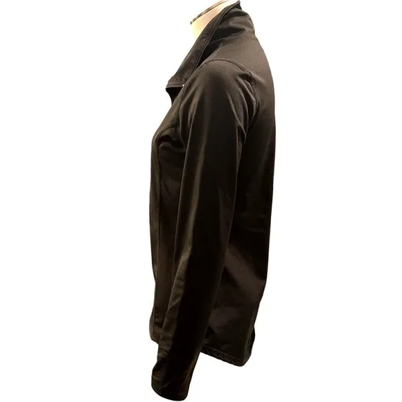 CCC Black Long Sleeve Quarter Zip Athletic Wear Pullover Jacket Size S