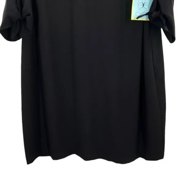 Cece Black Shift Dress New 18W Modest Minimalist