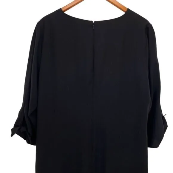Cece Black Shift Dress New 18W Modest Minimalist