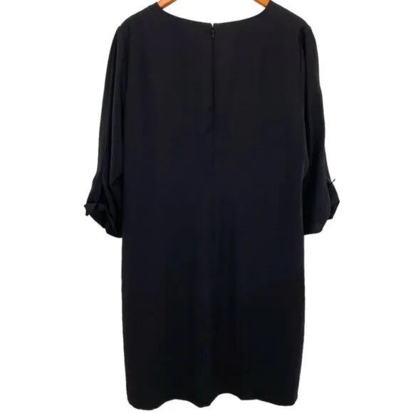 Cece Black Shift Dress New 18W Modest Minimalist