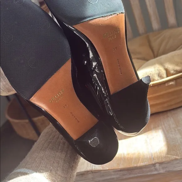 Celine Black Ankle Boots Sleek Stiletto Design