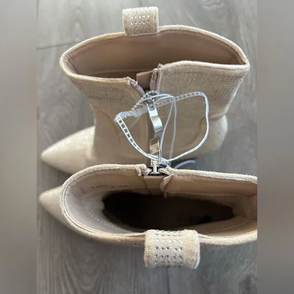 C.G Elegant Cream bedazzle Ankle Boots NWOT