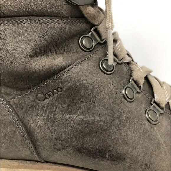 CHACO Cataluna Explorer Boots Womens 7.5 Morel Brown Leather Hiking Trail