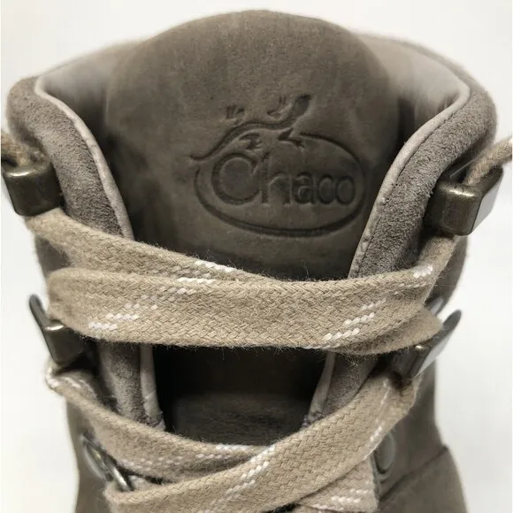 CHACO Cataluna Explorer Boots Womens 7.5 Morel Brown Leather Hiking Trail