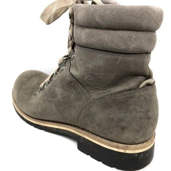 CHACO Cataluna Explorer Boots Womens 7.5 Morel Brown Leather Hiking Trail