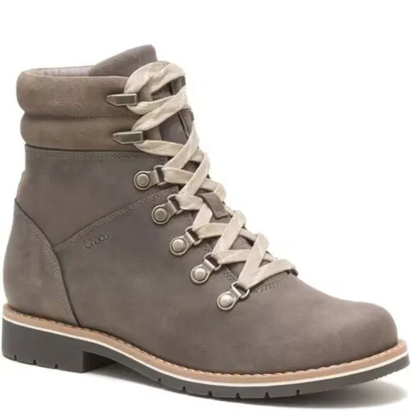 CHACO Cataluna Explorer Boots Womens 7.5 Morel Brown Leather Hiking Trail